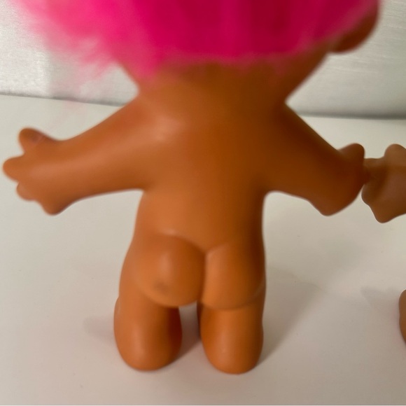 2 Vtg troll dolls One pink hair/ Green Hair Jewel 4" high doll russNovelty - Picture 2 of 5